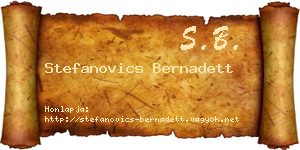 Stefanovics Bernadett névjegykártya