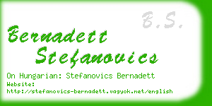 bernadett stefanovics business card